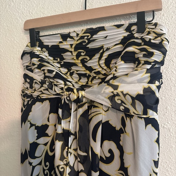 Ann Taylor Silk Strapless Floral Midi Dress - Picture 4 of 8